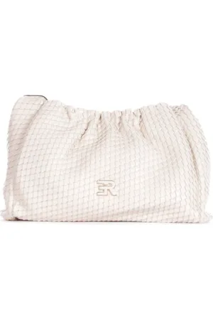 ERMANNO SCERVINO Torebki, Kobieta, Biały, ONE SIZE, Biała Logo Przód Klips Torba