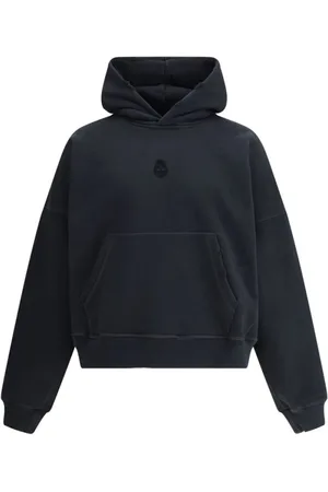 Alexander McQueen Bluzy, Mężczyzna, Czarny, S, Vintage Skull Oversized Hoodie
