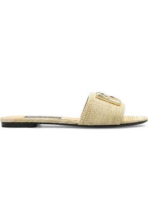 Dolce & Gabbana Buty, Kobieta, Beżowy, 37 EU, Stylowe Kapcie dla Komfortu i Stylu