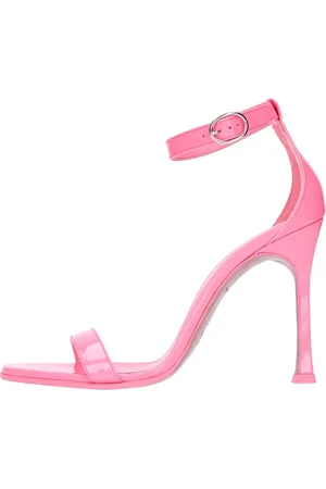 Amina Muaddi Buty, Kobieta, Różowy, 36 1/2 EU, Skóra, Sandały KIM