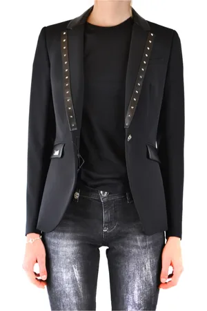 Philipp Plein Kurtki, Kobieta, Czarny, M, Stylowe Blezery dla eleganckiego wyglądu