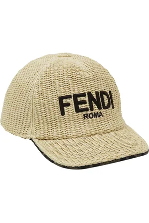 Fendi Akcesoria, Mężczyzna, Beżowy, ONE SIZE, Naszywka Baseball Unisex Czapka