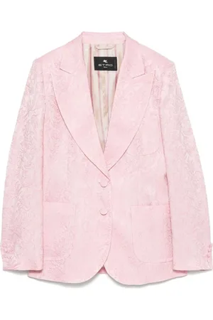 Etro Kurtki, Kobieta, Różowy, S, Elegancki Blezer z Materiału Jacquard