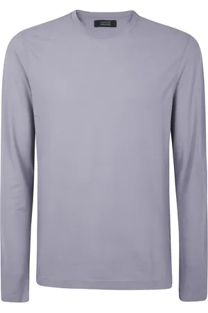 ZANONE Koszulki, Mężczyzna, Szary, XL, Klasyczny T-shirt z długim rękawem