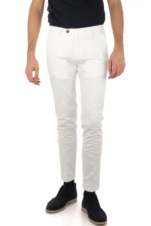 Briglia 1949 Spodnie, Mężczyzna, Biały, 4XL, Białe Spodnie Slim Fit