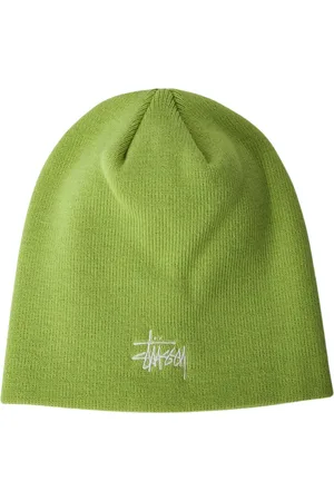 STUSSY Akcesoria, Mężczyzna, Zielony, ONE SIZE, Zimowa Czapka z Logo