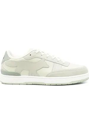 Maison Kitsuné Buty, Mężczyzna, Zielony, 45 EU, Len, Mintowa Trampka z Wiązaniem
