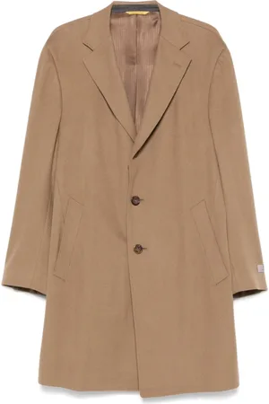 CANALI Płaszcze, Mężczyzna, brązowy, 3XL, Jasno Brązowy Płaszcz Guzikowy