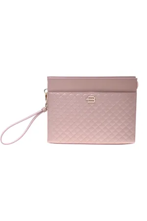 BALDININI Torebki, Kobieta, Beżowy, ONE SIZE, Nude quilted leather unisex clutch