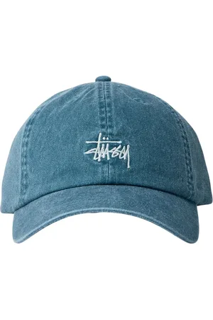 STUSSY Akcesoria, Mężczyzna, Niebieski, ONE SIZE, Bawełniana Czapka Baseballowa z Logo