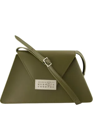 Maison Margiela Torebki, Kobieta, Zielony, ONE SIZE, Skóra, Torba na ramię Numeric Zielona Skóra