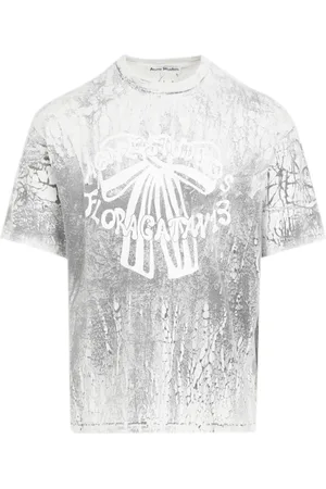 Acne Studios Koszulki, Mężczyzna, Szary, M, Klasyczny Czarny T-shirt na Co Dzień