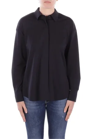 Max Mara Bluzki, Kobieta, Niebieski, L, Niebieskie Koszule z zapięciem na guziki