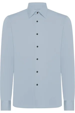 RRD Koszule, Mężczyzna, Niebieski, 4XL, Jasnoniebieska Koszula Oxford Jacquard