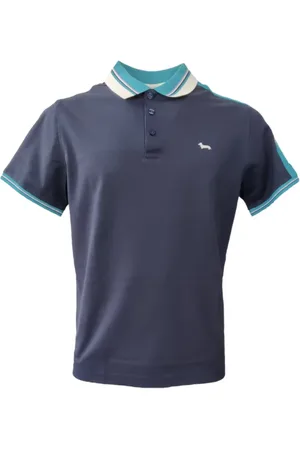 HARMONT&BLAINE Koszulki, Mężczyzna, Niebieski, S, Bawełna, Knitwear