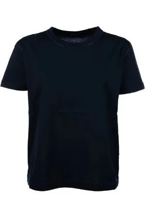 Fabiana Filippi Koszulki, Kobieta, Niebieski, XS, Stylowy bawełniany top dla kobiet