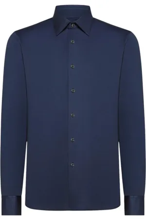 RRD Koszule, Mężczyzna, Niebieski, M, Niebieska Koszula Oxford Jacquard