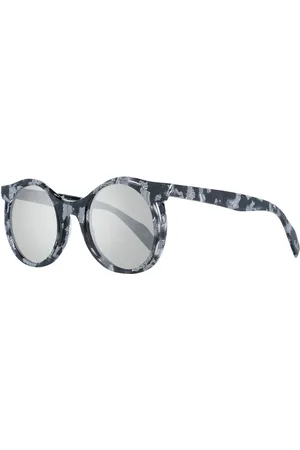 YOHJI YAMAMOTO Akcesoria, Mężczyzna, Szary, ONE SIZE, Szare Okrągłe Lustro Okulary Przeciwsłoneczne Mężczyźni