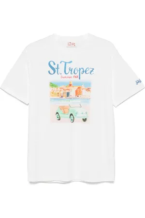 MC2 SAINT BARTH Koszulki, Mężczyzna, Biały, M, Białe T-shirty i Pola