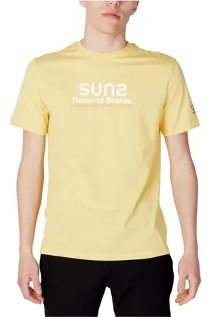 sunseeker Koszulki, Mężczyzna, Żółty, L, Żółty T-shirt z bawełny dla mężczyzn