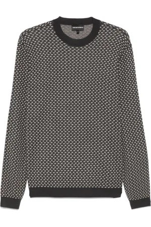 Emporio Armani Swetry, Mężczyzna, Czarny, 2XL, Czarny Sweter z Okrągłym Dekoltem