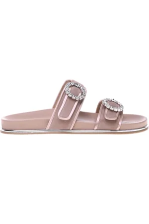 BALDININI Buty, Kobieta, Beżowy, 41 EU, Len, Nude suede and satin clogs