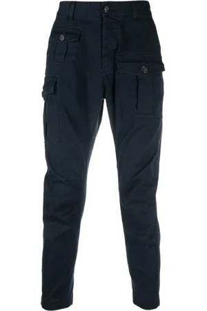 Dsquared2 Spodnie, Mężczyzna, Czarny, S, Spodnie Cargo Slim-Cut