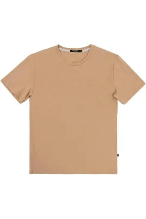 GIANNI LUPO Koszulki, Mężczyzna, Beżowy, L, T-shirt z okrągłym dekoltem dla mężczyzn