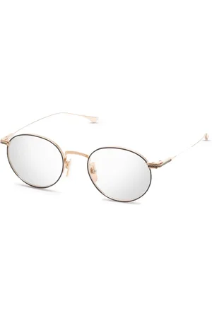 DITA EYEWEAR Akcesoria, unisex, Żółty, ONE SIZE, Journey-Two Oprawki Okularowe Biało-Złoto-Czarne