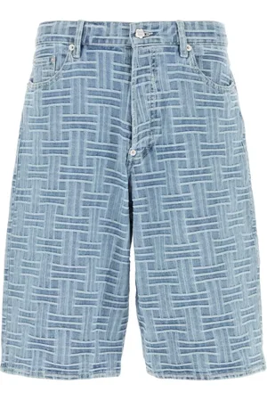 Kenzo Szorty, Mężczyzna, Niebieski, W30, Proste Szorty Weave