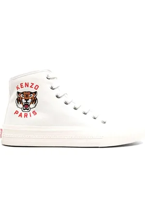 Kenzo Buty, Kobieta, Biały, 38 EU, Wysokie Sneakersy