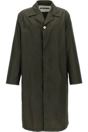 Jil Sander Płaszcze, Mężczyzna, Zielony, L, Elegancki Płaszcz z Poliamidu dla Mężczyzn