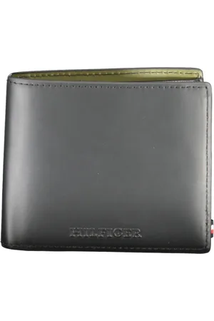 Tommy Hilfiger Akcesoria, Mężczyzna, Czarny, ONE SIZE, Portfel Czarny z Kontrastowym Logo