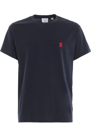 Burberry Koszulki, Mężczyzna, Niebieski, XL, Bawełna, Granatowy T-shirt 100% Bawełna Mężczyźni