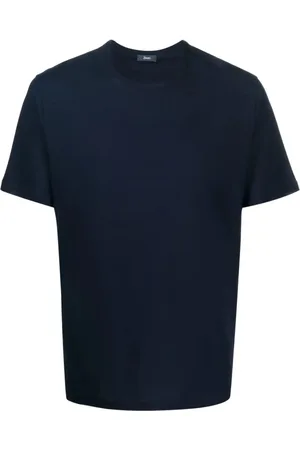 HERNO Koszulki, Mężczyzna, Niebieski, S, Męski T-shirt