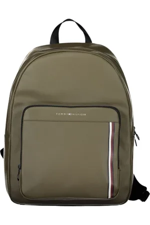 Tommy Hilfiger Torebki, Mężczyzna, Zielony, ONE SIZE, Len, Plecak z polietylenu