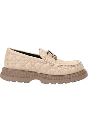 Dior Buty, Mężczyzna, Beżowy, 43 EU, Stylowe Cannage Loaferki