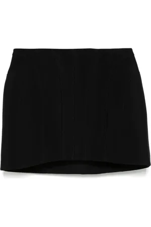 MUGLER Spódnice, Kobieta, Czarny, S, Czarna Spódnica Mini w Stylu Rzeźby