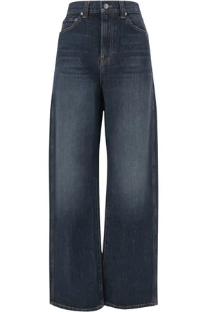 Khaite Jeansy, Kobieta, Niebieski, W27, Denim, Dżinsy z szerokimi nogawkami z bawełnianego denimu