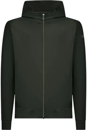 RRD Bluzy, Mężczyzna, Zielony, L, Zielony Sweter z Kapturem i Zamkiem Fleece
