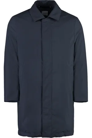 Paul Smith Płaszcze, Mężczyzna, Niebieski, M, Parka z Poliestru z Tyłem z Rozcięciem