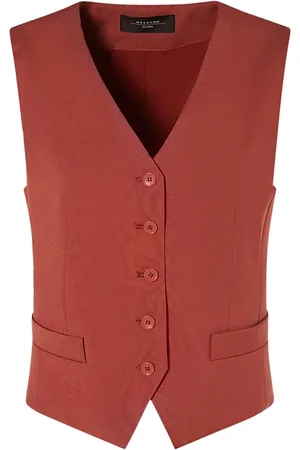 Max Mara Kurtki, Kobieta, brązowy, M, Stylowy Gilet dla Kobiet