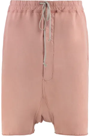 Rick Owens Szorty, Mężczyzna, Różowy, XL, Bawełniane Szorty Bermuda z Wiązaną Talią