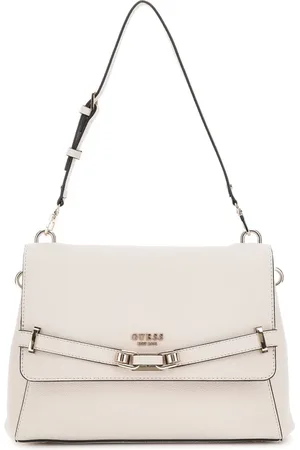 Guess Torebki, Kobieta, Beżowy, ONE SIZE, Torba na ramię z klapą Silvye Kobiety