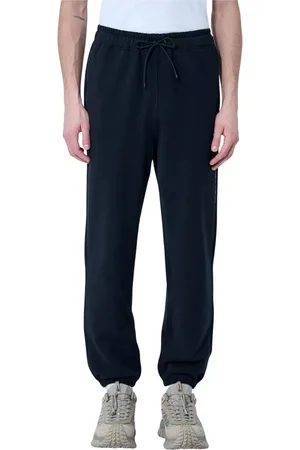 Moncler Spodnie, Mężczyzna, Czarny, M, Spodnie z bawełnianej dzianiny z logo