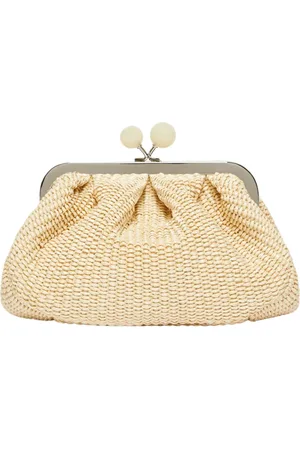 Max Mara Torebki, Kobieta, Beżowy, ONE SIZE, Bawełna, Kremowa mała torebka Pasticcino