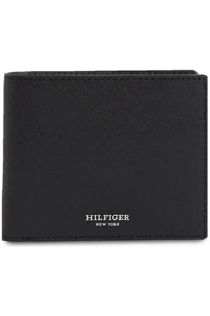 Tommy Hilfiger Akcesoria, Mężczyzna, Czarny, ONE SIZE, Skóra, Skórzany portfel