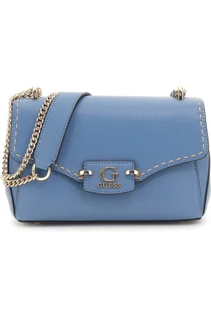 Guess Torebki, Kobieta, Niebieski, ONE SIZE, Elegancka Torba na Ramię z Szwami