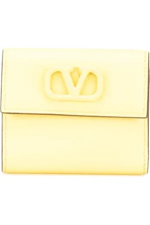 VALENTINO Pre-owned, Kobieta, Żółty, ONE SIZE, Skóra, Pre-owned skórzane portfele