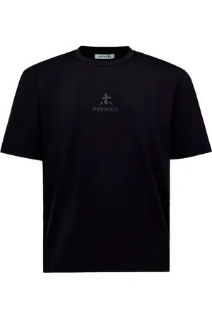 Premiata Koszulki, Mężczyzna, Czarny, XL, Czarna koszulka z centralnym logo